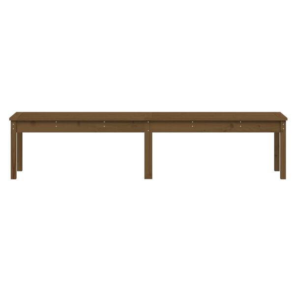 vidaXL Banc de jardin &agrave; 2 places marron miel 203,5x44x45cm bois de pin