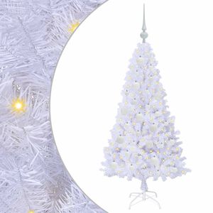 vidaXL Sapin de No&euml;l artificiel avec 150 LED Blanc 120 cm PVC et Acier