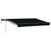 vidaXL Cadre de store manuel avec LEDs Noir et anthracite 3,5 x 2,5 m