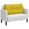 vidaXL Coussin de Dos Jaune 100 x 24 x 50 cm Velours