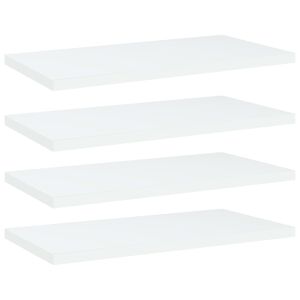 vidaXL Panneaux de biblioth&egrave;que 4 pcs blanc bois d&rsquo;ing&eacute;nierie