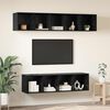 vidaXL Ensemble meuble TV 4 pcs Ch&ecirc;ne noir Bois d'ing&eacute;nierie