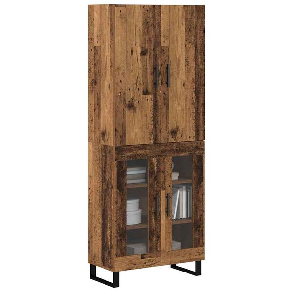 vidaXL Haut Armoire 2 pcs Bois Ancien 69,5 x 34 x 180 cm