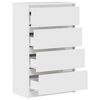 vidaXL Buffet Blanc brillant 60x35x98,5 cm Bois d'ing&eacute;nierie