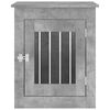 vidaXL Meuble de cage pour chiens gris béton 55x75x65 cm
