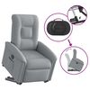 vidaXL Fauteuil inclinable &eacute;lectrique gris clair tissu