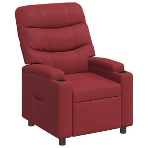 vidaXL Fauteuil inclinable Bordeaux 75 x 93 x 102 cm Tissu