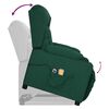 vidaXL Fauteuil de massage Vert fonc&eacute; Tissu