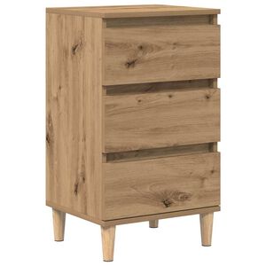 vidaXL Cabinet de chevet avec tiroir Ch&ecirc;ne artisanal 40 x 35 x 70 cm