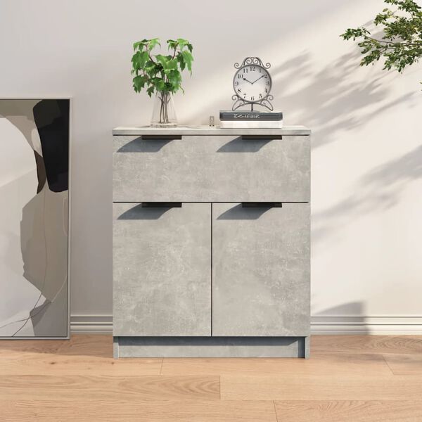 vidaXL Buffet Gris béton 60x30x70 cm Bois d'ingénierie