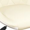 vidaXL Chaises &agrave; manger pivotantes lot de 2 cr&egrave;me et blanc similicuir