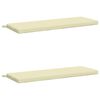 vidaXL Coussins de banc 2 pi&egrave;ces SOEST 100 % polyester Cr&egrave;me