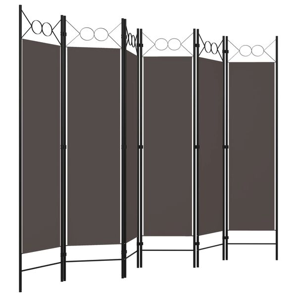 vidaXL Cloison de séparation 6 panneaux Anthracite 240x180 cm