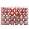 vidaXL Boules de No&euml;l 100 pcs rose et ros&eacute; 3 / 4 / 6 cm