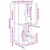 vidaXL Haut Armoire avec tiroir 2 pcs Bois Ancien 69,5 x 34 x 180 cm
