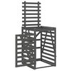 vidaXL Abri pour poubelle sur roulettes gris bois massif de pin