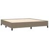 vidaXL Sommier &agrave; lattes de lit avec matelas Taupe 200x200 cm Tissu