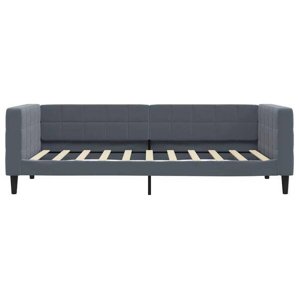 vidaXL Lit de repos gris fonc&eacute; 90x190 cm velours