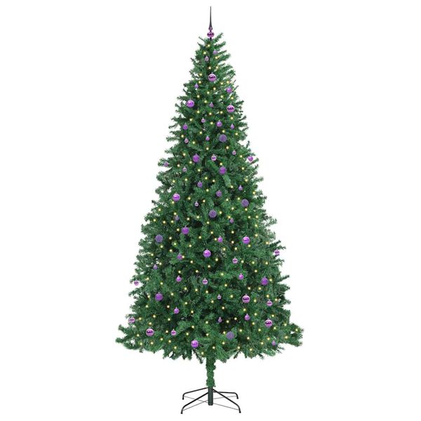 vidaXL Sapin de No&euml;l artificiel Vert 300 cm PVC, m&eacute;tal et plastique