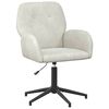 vidaXL Chaise de bureau pivotante 54 x 55 x 90 cm Cr&egrave;me Velours