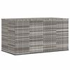 vidaXL Bo&icirc;te &agrave; coussins de jardin R&eacute;sine tress&eacute;e 194x100x103 cm Gris