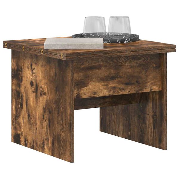 vidaXL Table basse Ch&ecirc;ne fum&eacute; 55 x 54,5 x 45 cm Bois d'ing&eacute;nierie