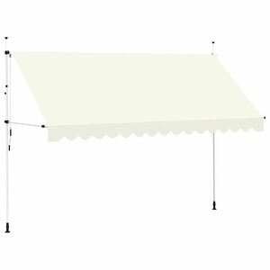 vidaXL Auvent manuel r&eacute;tractable 400 cm Cr&egrave;me