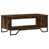 vidaXL Table basse ch&ecirc;ne fum&eacute; 100x51x40 cm bois d'ing&eacute;nierie