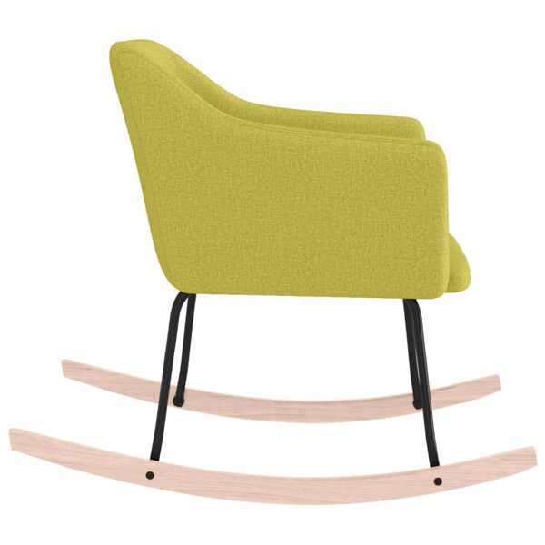 vidaXL Chaise &agrave; bascule Vert Tissu