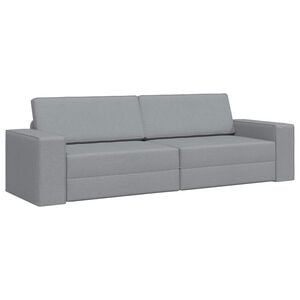 vidaXL Canap&eacute;-Lit Gris clair 245 x 78 x 77 cm tissu