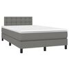 vidaXL Sommier &agrave; lattes de lit avec matelas Gris fonc&eacute; 120x200cm Tissu