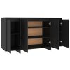vidaXL Buffet noir 135x41x75 cm bois d'ingénierie