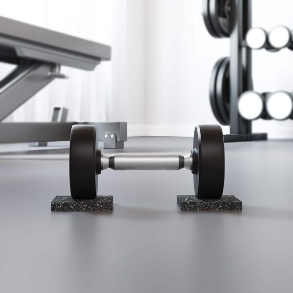 vidaXL Rouleau en caoutchouc Noir Caoutchouc