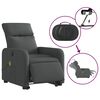 vidaXL Fauteuil inclinable de massage &eacute;lectrique Gris fonc&eacute; Tissu