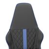 vidaXL Chaise de jeu de massage bleu et noir similicuir
