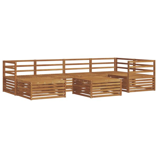 vidaXL Ensemble de canap&eacute;s d'ext&eacute;rieur 7 pcs Naturel