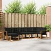 vidaXL Ensemble de canap&eacute;s d'ext&eacute;rieur 7 pcs Naturel et Noir