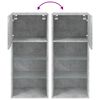 vidaXL Meubles TV avec lumi&egrave;res LED 2 pcs gris b&eacute;ton 40,5x30x90 cm