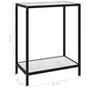 vidaXL Table console Blanc 60x35x75 cm Verre tremp&eacute;