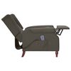 vidaXL Fauteuil de massage inclinable gris fonc&eacute; microfibre
