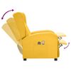 vidaXL Fauteuil électrique de massage Jaune Tissu