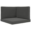 vidaXL Coussin de canap&eacute; d'ext&eacute;rieur 3 pcs Anthracite Polyester
