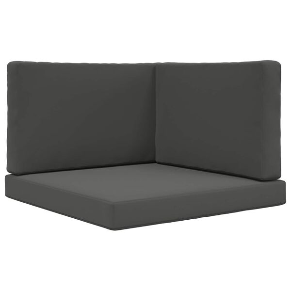 vidaXL Coussin de canap&eacute; d'ext&eacute;rieur 3 pcs Anthracite Polyester