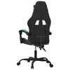 vidaXL Chaise de jeu pivotante Noir et vert Similicuir