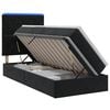 vidaXL Lit de rangement LED avec matelas Noir 90 x 190 cm Velours