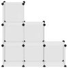 vidaXL Cubes de rangement 6 pcs Transparent PP