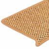 vidaXL Tapis d'escalier autocollants 30 pcs 65x21x4 cm sisal