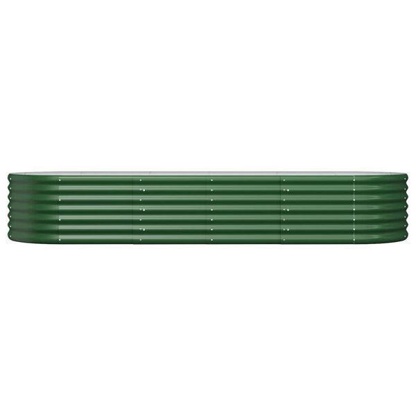 vidaXL Lit surélevé de jardin Acier galvanisé 224x80x36 cm Vert