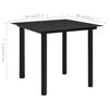 vidaXL Table &agrave; d&icirc;ner de jardin Noir 80x80x74 cm Acier et verre