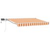 vidaXL Cadre de store manuel avec LEDs Jaune et Orange 2,5 x 2 m